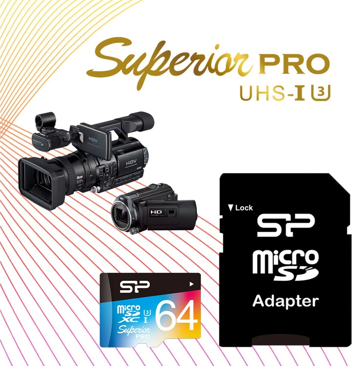 MicroSDXC kartelë Silicon Power Superior Pro 64GB, Class 10, UHS-III, shumëngjyrëshe