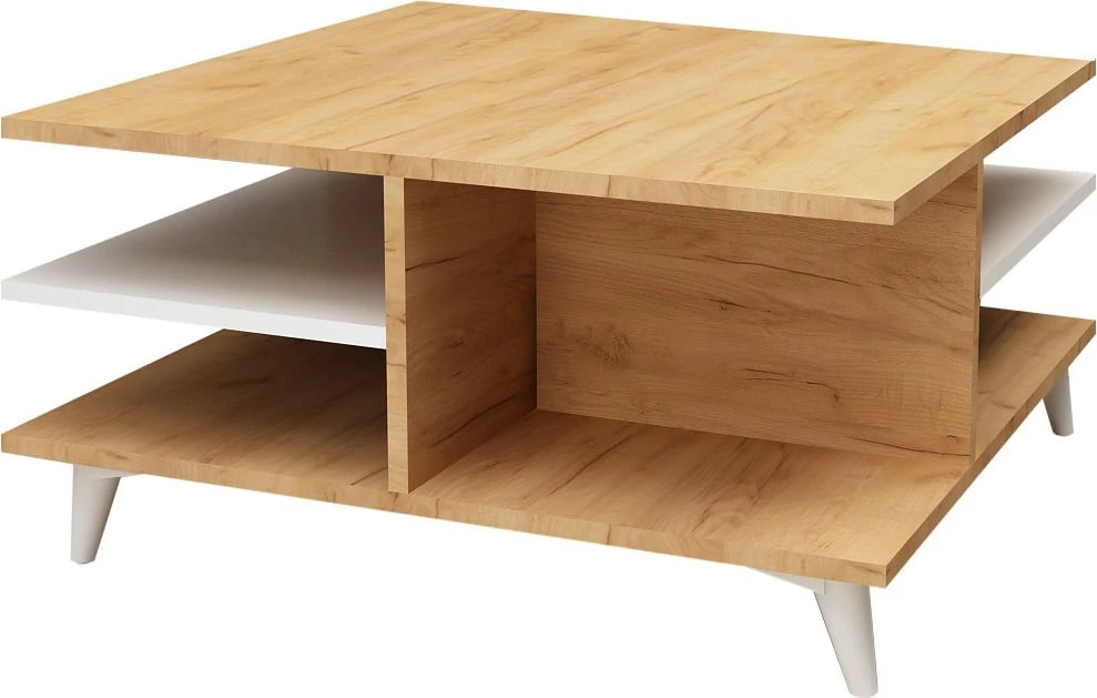 Tavolinë kafeje Hanah Home, Skull, ngjyrë lis dhe e bardhë