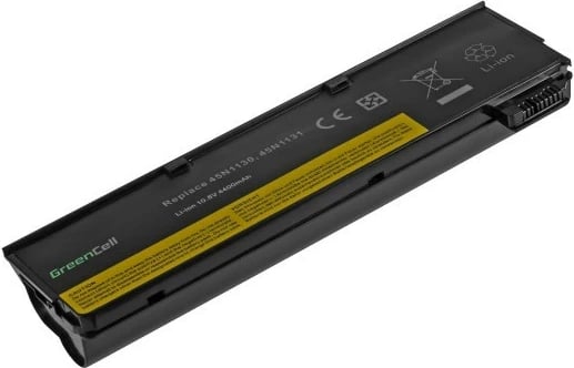 Bateri për laptop Green Cell LE57V2, për Lenovo ThinkPad L450 T440 T450 X240 X250, 4400mAh, 11.1V, e zezë