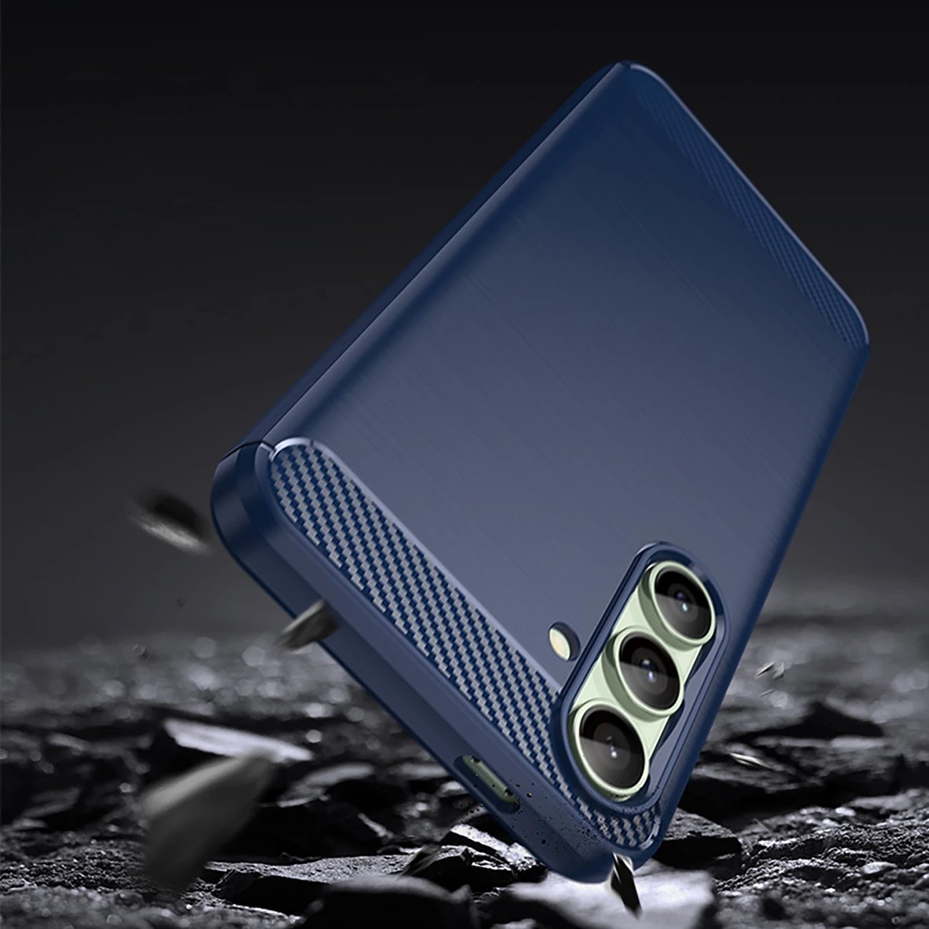 Mbështjellës Hurtel Carbon Case për Samsung Galaxy S24 FE, TPU, Kaltër