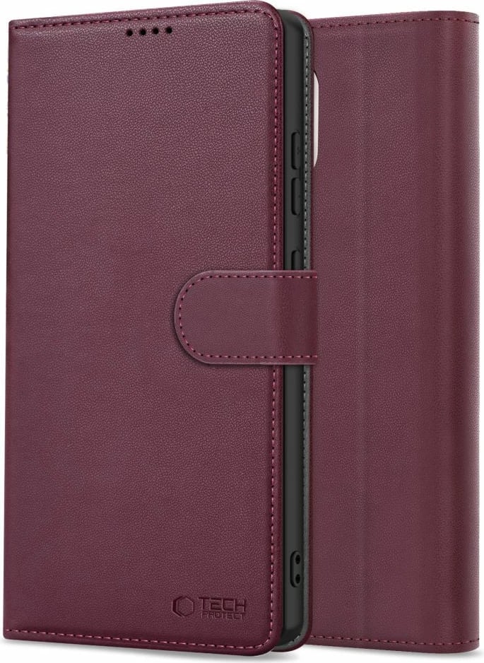 Mbështjellës Tech-Protect Wallet për Samsung Galaxy A16, eko-lëkurë, Burgundy