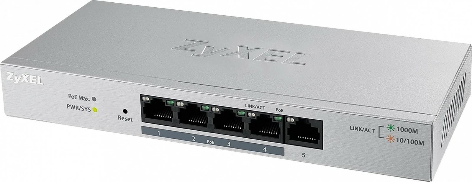 Switch i menaxhuar Zyxel GS1200-5, 5 porta Gigabit, Desktop, Argjend