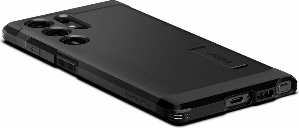 Mbështjellës Spigen Tough Armor për Samsung Galaxy S23 Ultra, i zi Mbështjellës Spigen Tough Armor për Samsung Galaxy S23 Ultra, i zi