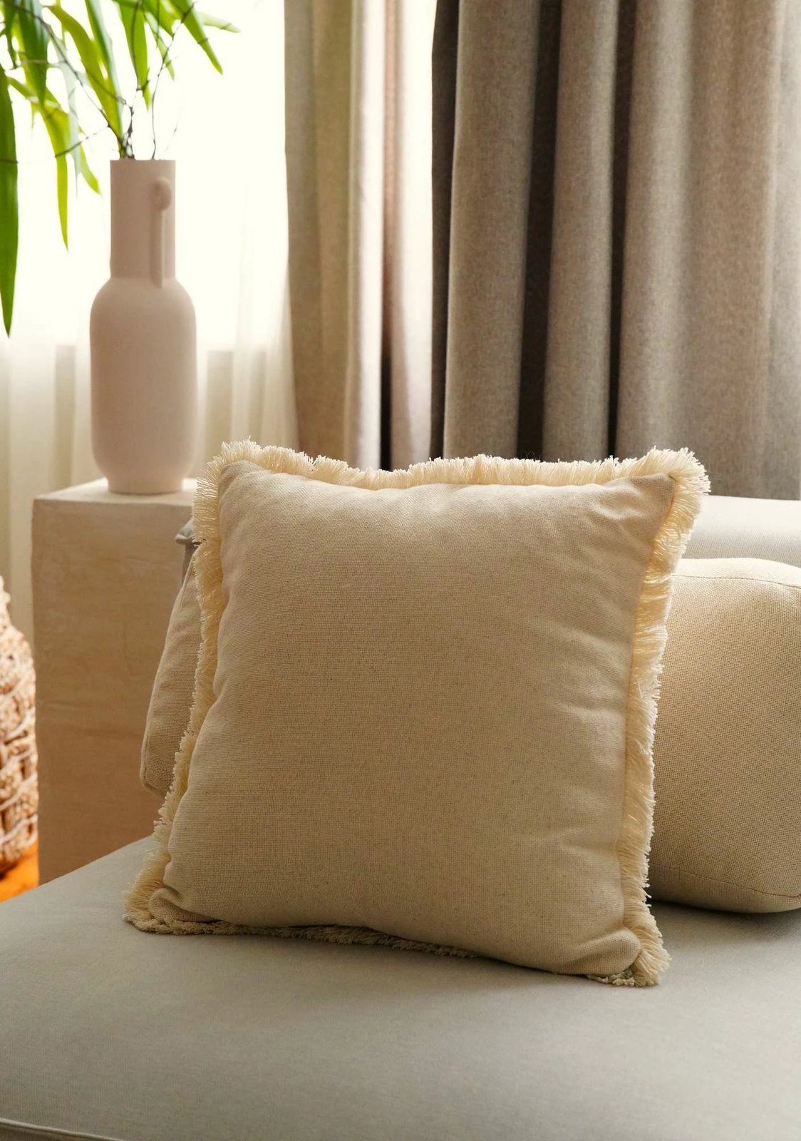 Jastëk mbulesë, ngjyrë bezhë, Evila Originals, KET005, 43x43cm