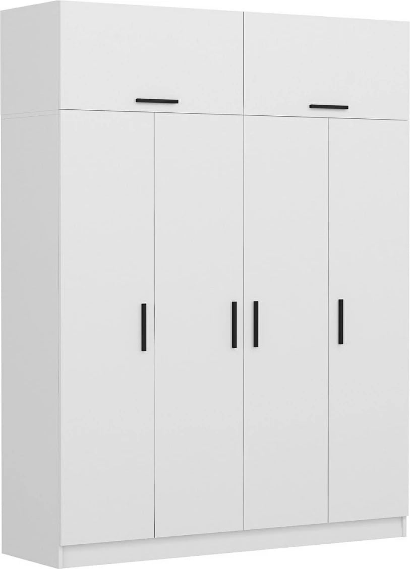 Dollap Hanah Home, Kale - 3084, i bardhë, 180x235x52cm