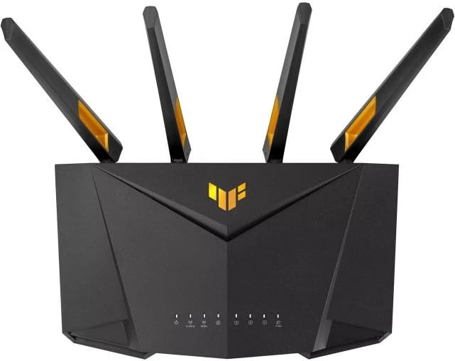 Ruter Wi‑Fi 6, Asus TUF Gaming TUF-AX4200 (90IG07Q0-MO3100), shpejtësi deri 4 Gbps, port 2.5GbE, 4 antena, i zi