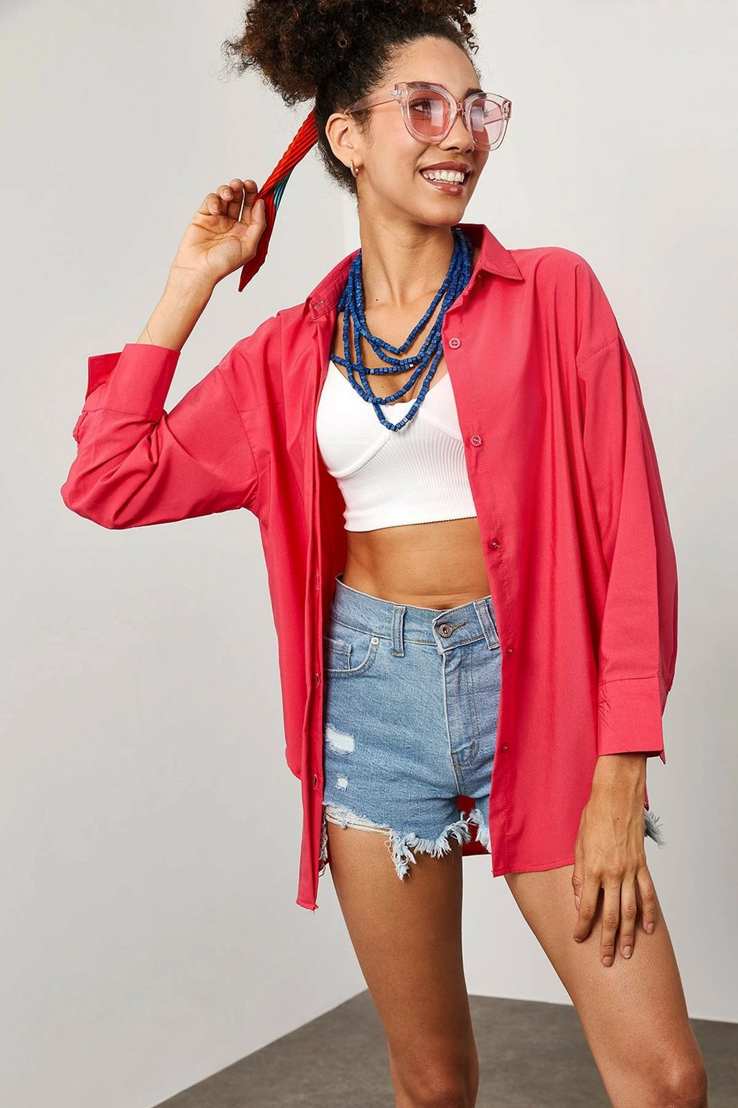 Këmishë femrash Jumeon, X0651, ngjyrë fuchsia