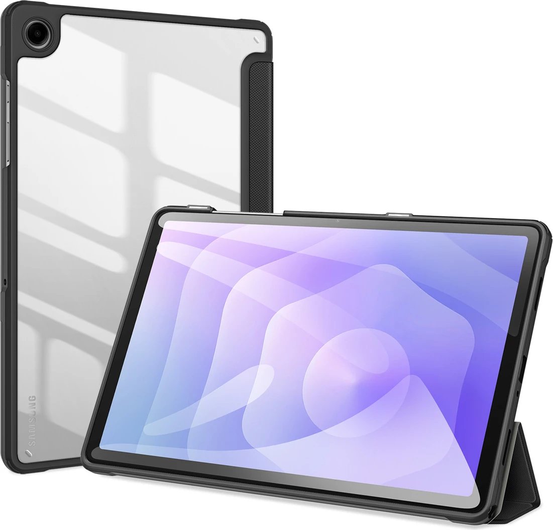Mbështjellës flip Dux Ducis Toby për tablet Samsung Galaxy Tab A11 Plus/A9 Plus 11, Smart Case me qëndrim dhe auto wake, i zi