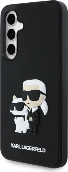 Mbështjellës Karl Lagerfeld 3D Rubber Karl&Choupette për Samsung Galaxy S24 FE, i zi