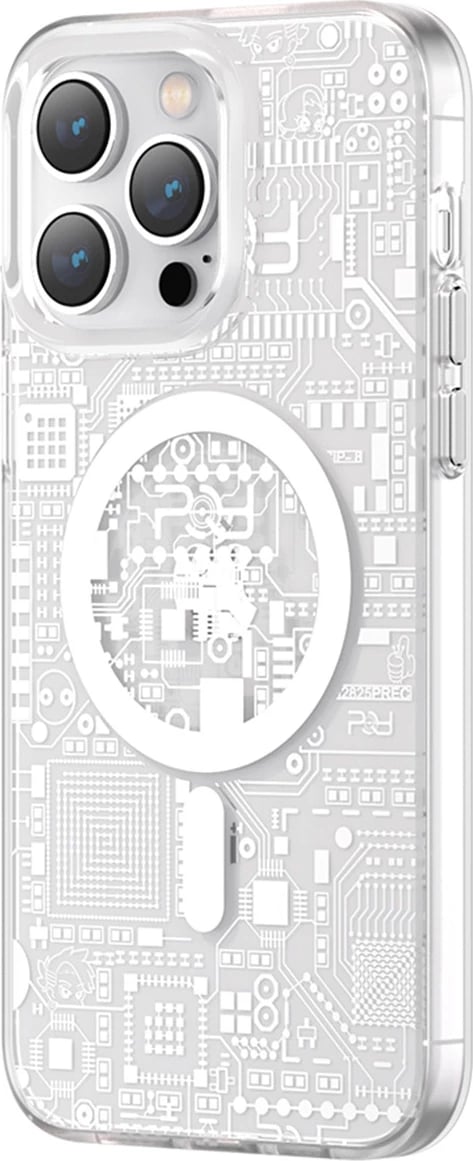 Mbështjellës Kingxbar PQY Geek Series për iPhone 14 Pro Max, MagSafe, argjend