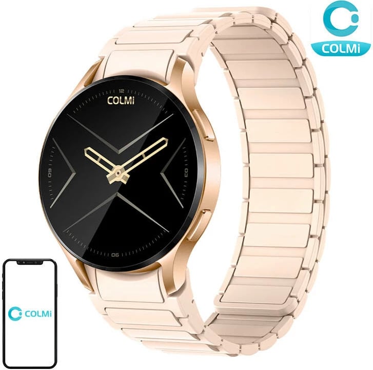 Smartwatch Colmi i28 Ultra me rrip magnetik, 1.43" AMOLED, Gold