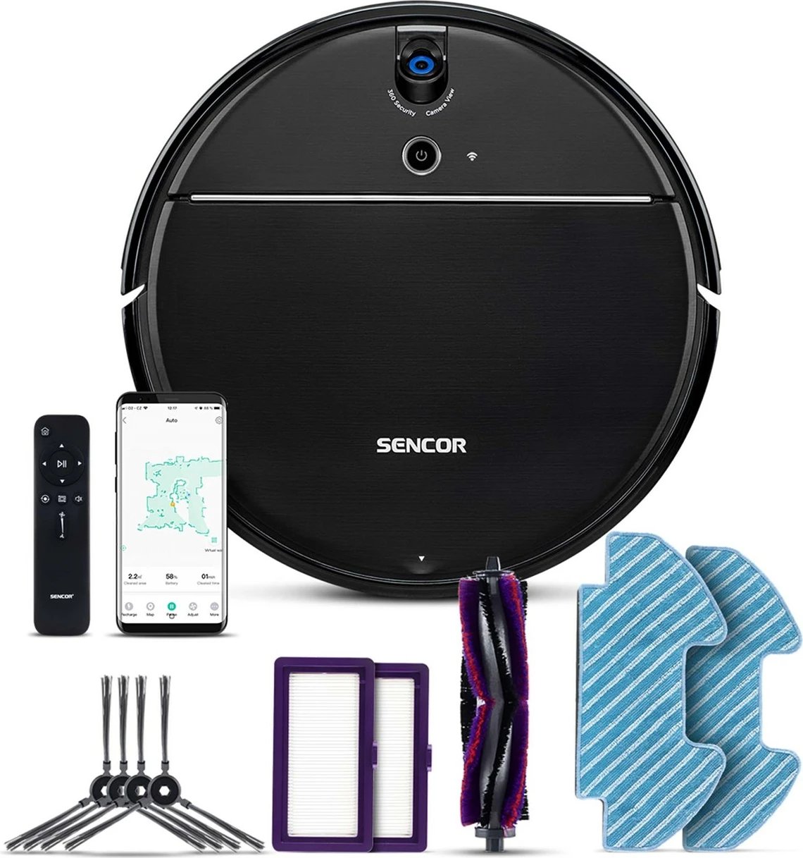 Fshesë robotike Sencor SRV 8550BK, 55W, e zezë