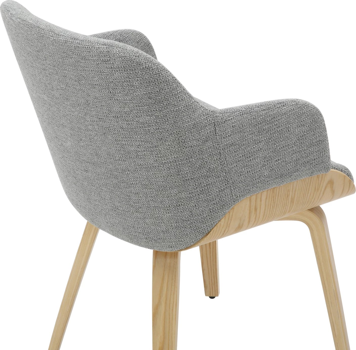 Karrige për tavolinë PRIETO FH9989.01, kornizë prej druri, pëlhurë gri, 54.5x44x89.5H cm