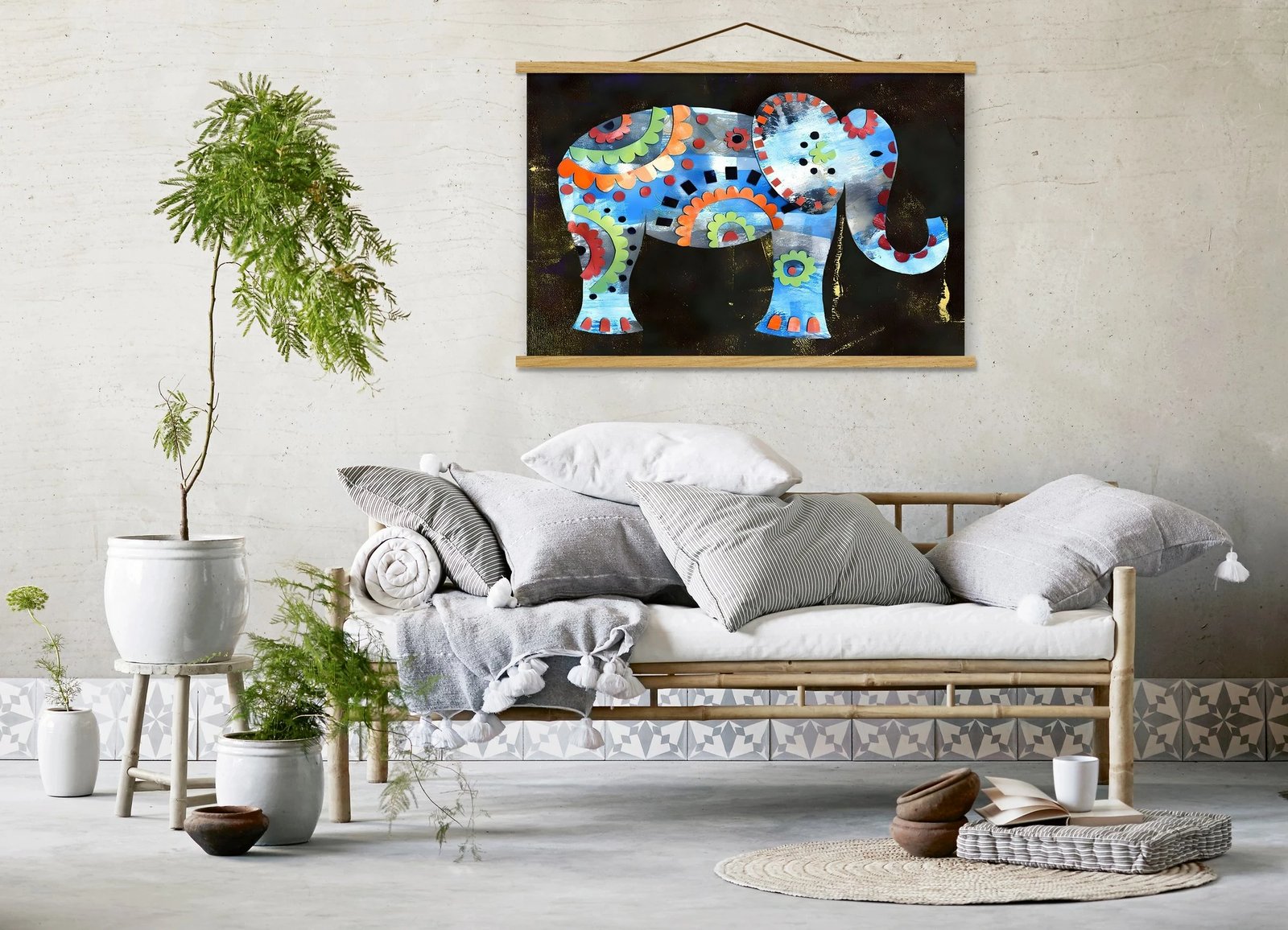 Pikturë dekorative me kornizë, shumëngjyrëshe, Wallity, MRG38, 50x70cm