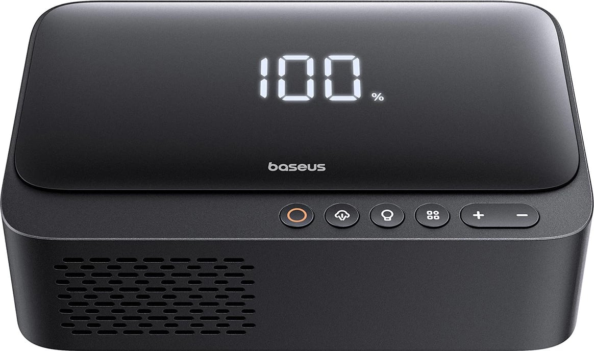 Jump starter Baseus Super Energy BS-CH013 4n1 me kompresor, powerbank 6000mAh, dritë LED, e zezë Jump starter Baseus Super Energy BS-CH013 4n1 me kompresor, powerbank 6000mAh, dritë LED, e zezë