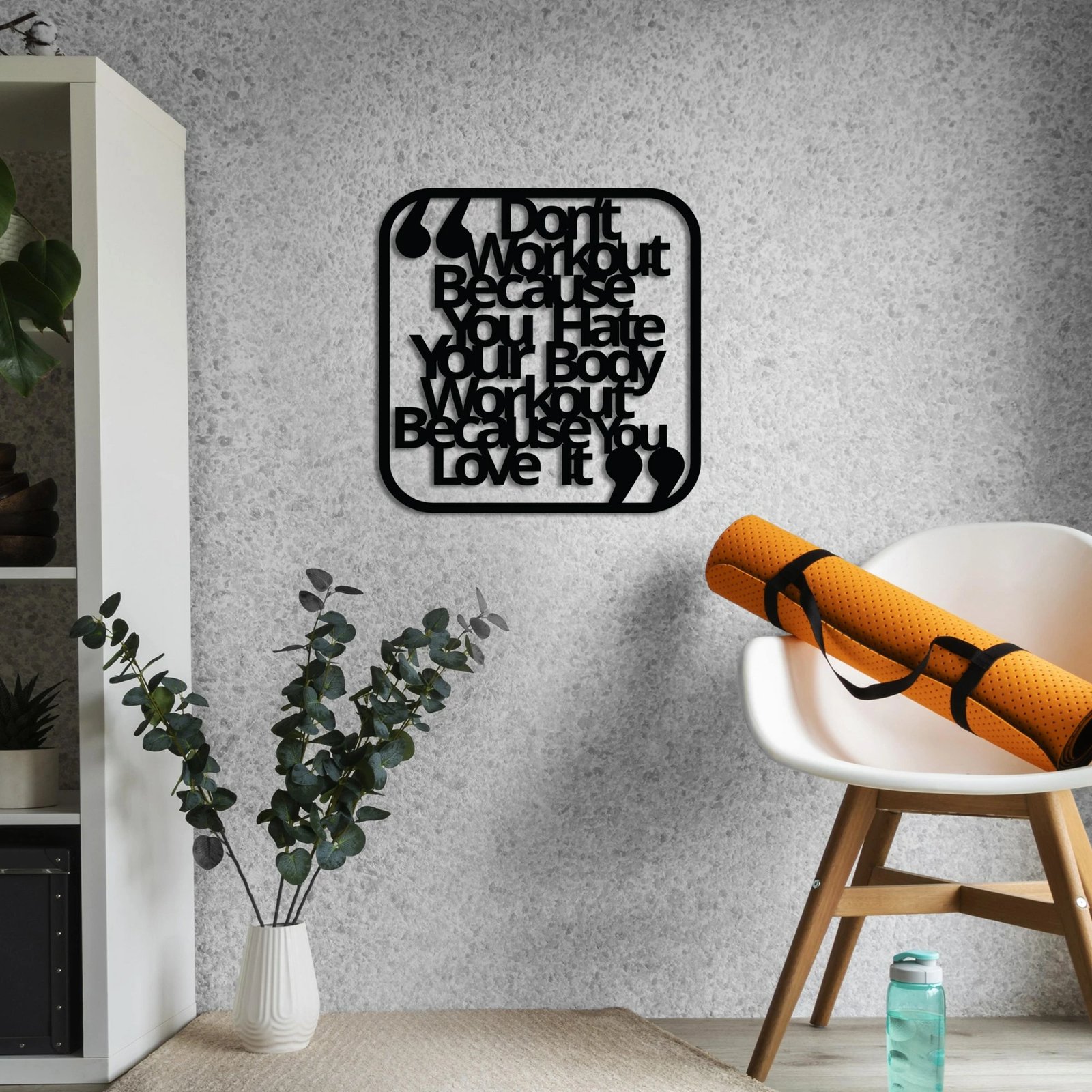 Aksesor dekorativ metalik për mur, Wallity, Don't Workout