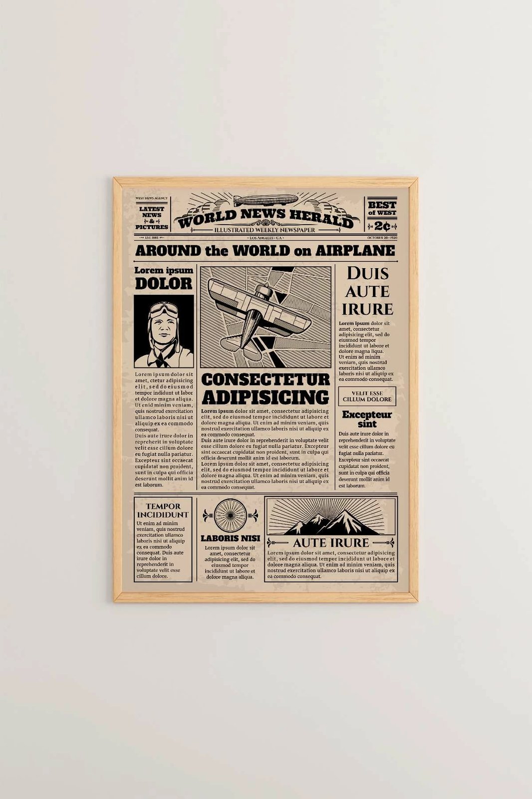 Pikturë dekorative me kornizë, Wallity, NWSPPRMDL1, shumëngjyrëshe