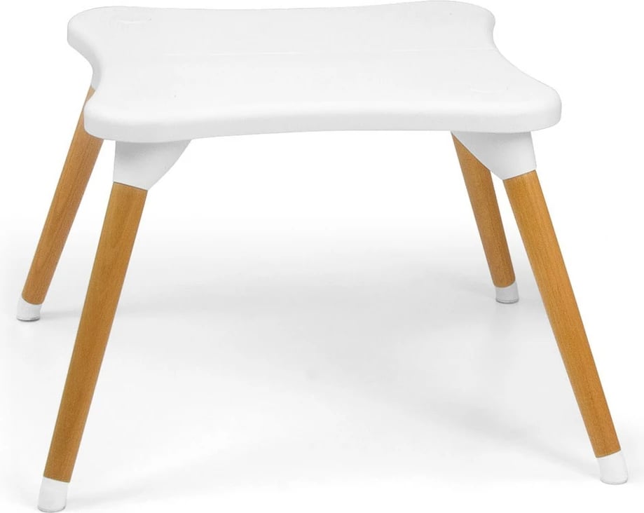 Karrige ngrënie 2‑në‑1 për fëmijë, Milly Mally, Malmo, konvertim karrige e lartë/karrige e ulët + tavolinë, rrip 5‑pikësh, tabaka e heqshme, dru ahu, eco‑lëkurë, gri