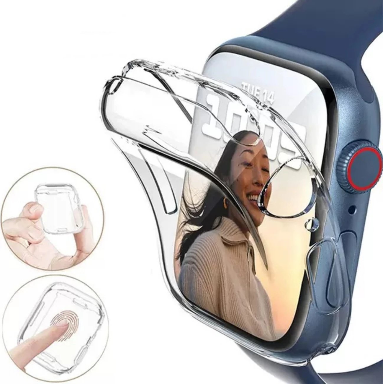 Mbështjellës Hurtel për Apple Watch 41mm Series 7/8/9, Transparent