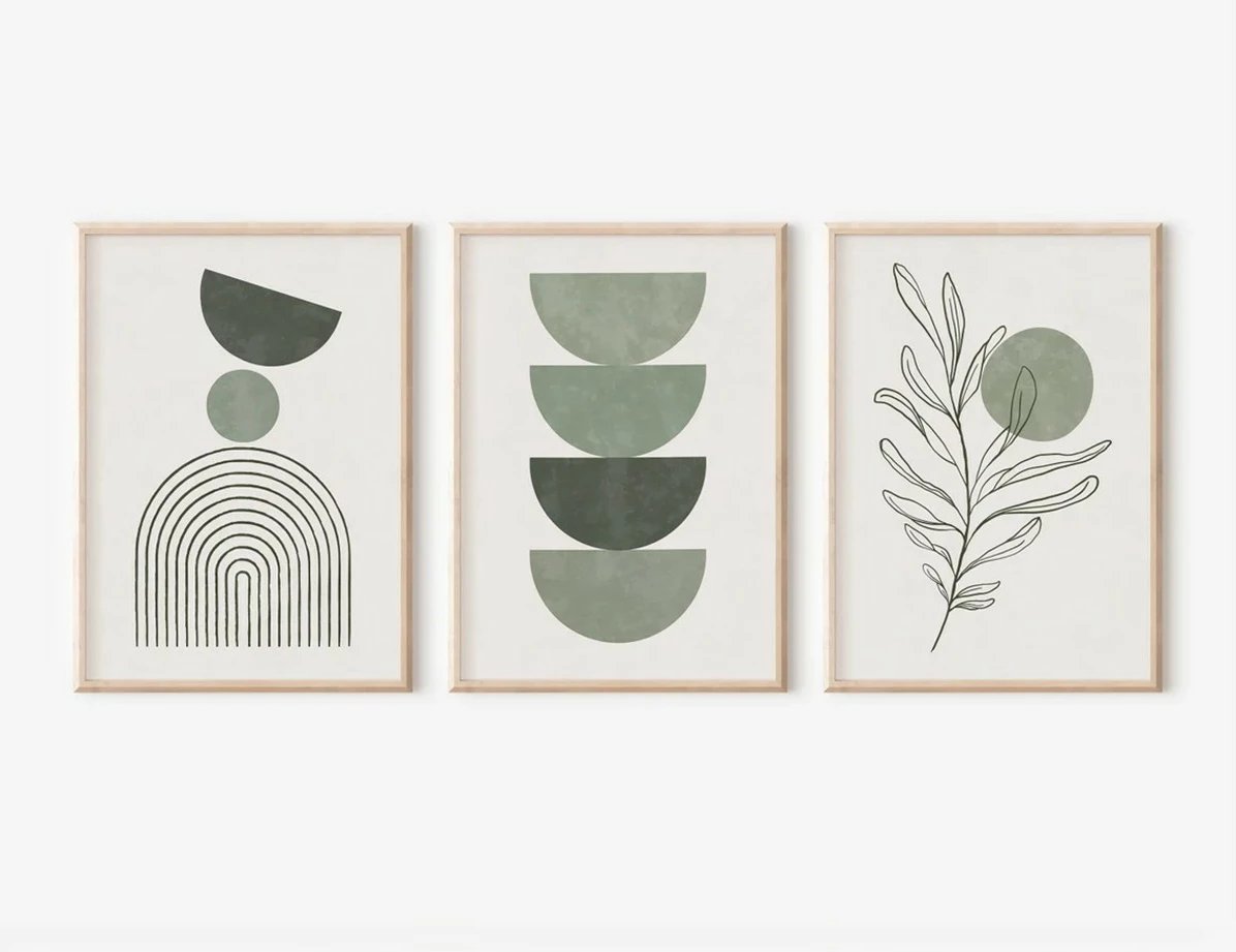 Pikturë dekorative me kornizë (3 copë), Wallity, 3Dartsohoset55