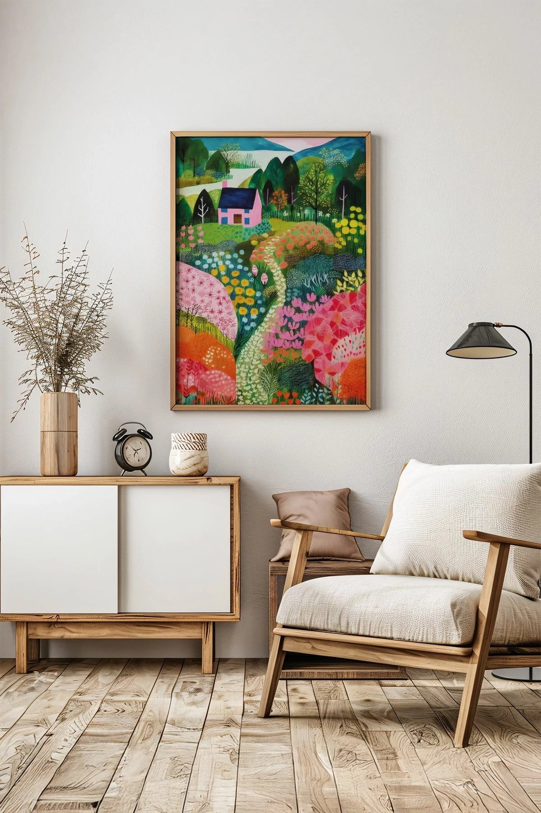 Pikturë dekorative me kornizë, Wallity, Artsrmdl3, shumëngjyrëshe, 33x48cm