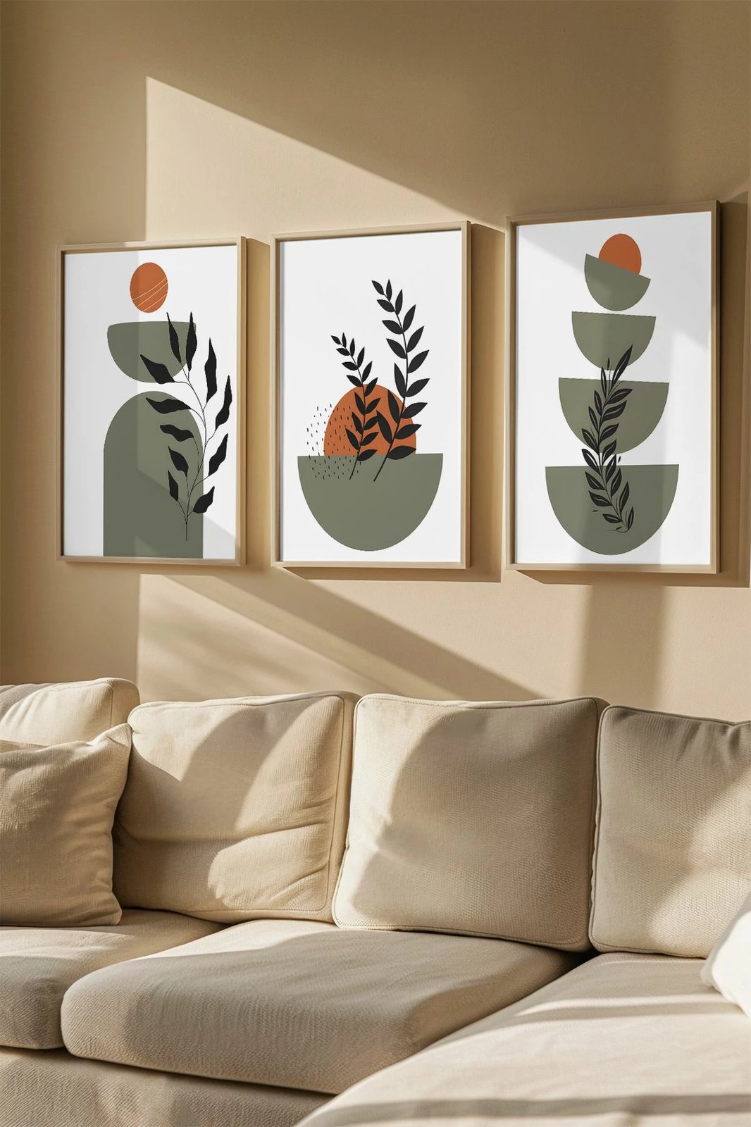 Pikturë dekorative me kornizë (3 copë), Wallity, Artvmodel6-Ahsap