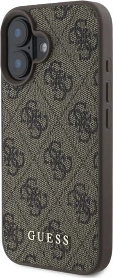Mbështjellës Guess 4G Classic për iPhone 16, 6.1", Kafe Mbështjellës Guess 4G Classic për iPhone 16, 6.1", Kafe
