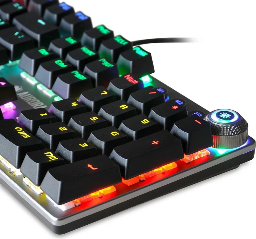 Tastierë mekanike gaming iBOX Aurora K-3 me ndriçim RGB, e zezë Tastierë mekanike gaming iBOX Aurora K-3 me ndriçim RGB, e zezë