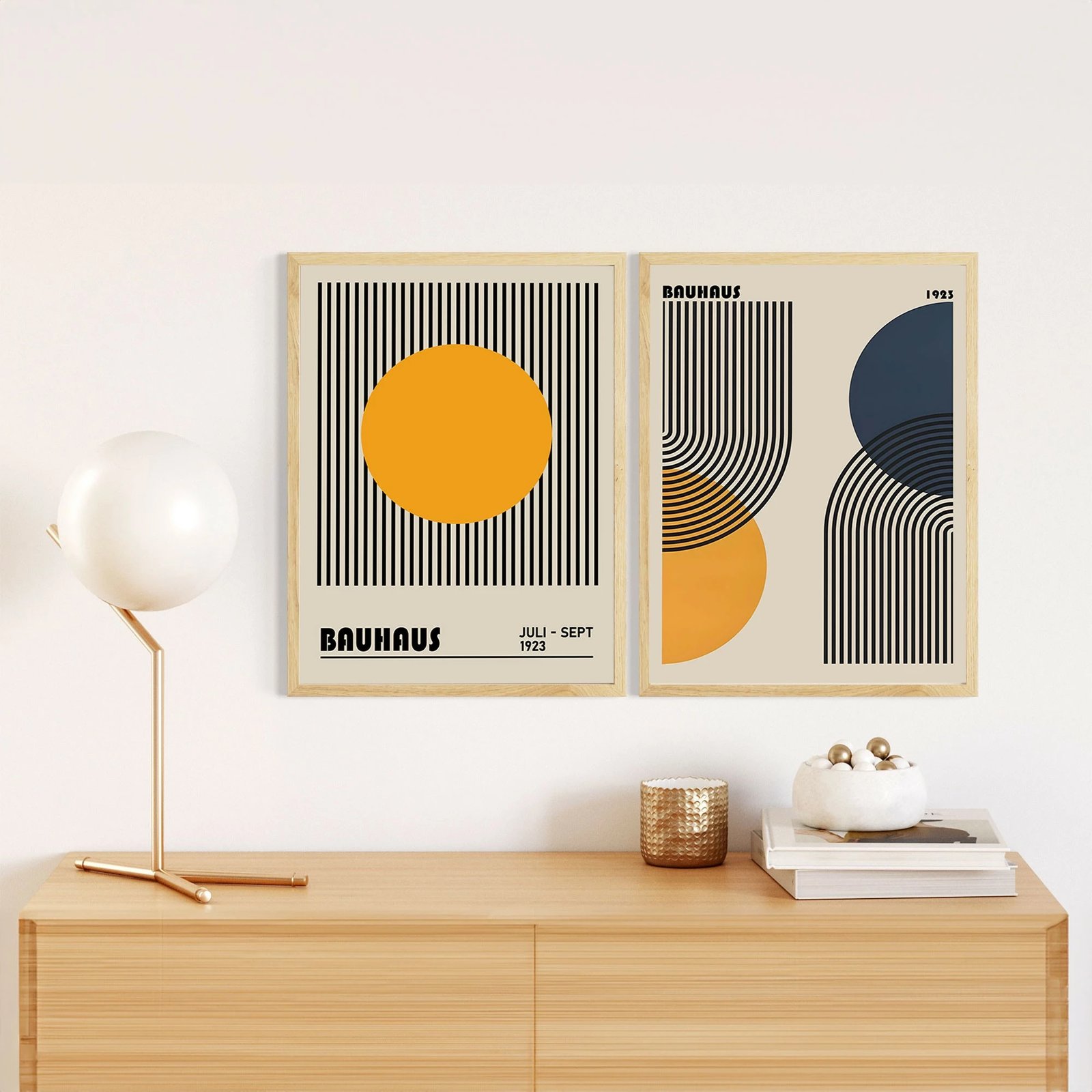 Pikturë dekorative me kornizë, MDF, 2 copë, Wallity, Huhu244, 20x30cm