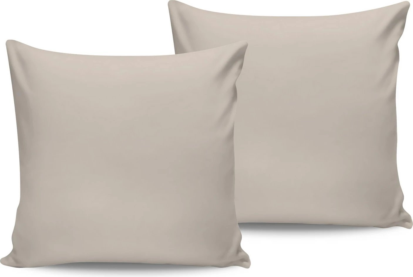 Set këllëfësh jastëku sateni (2 copë), krem, L'essentiel