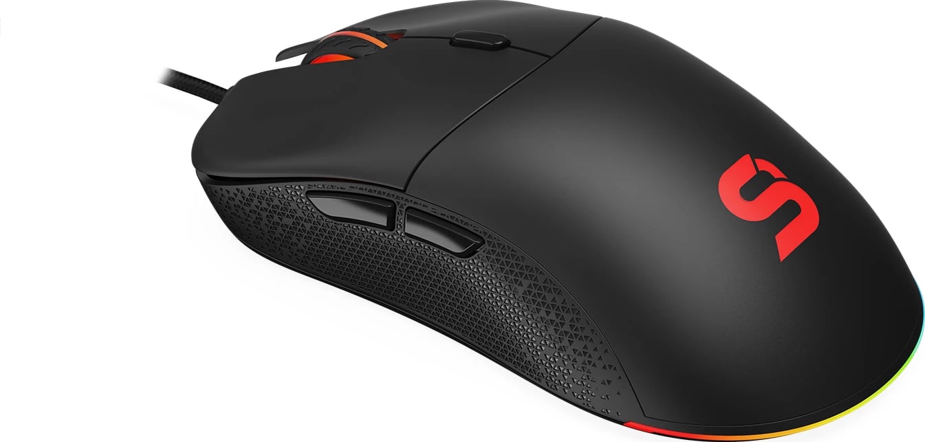 Maus SPC Gear GEM Plus - USB, e zezë