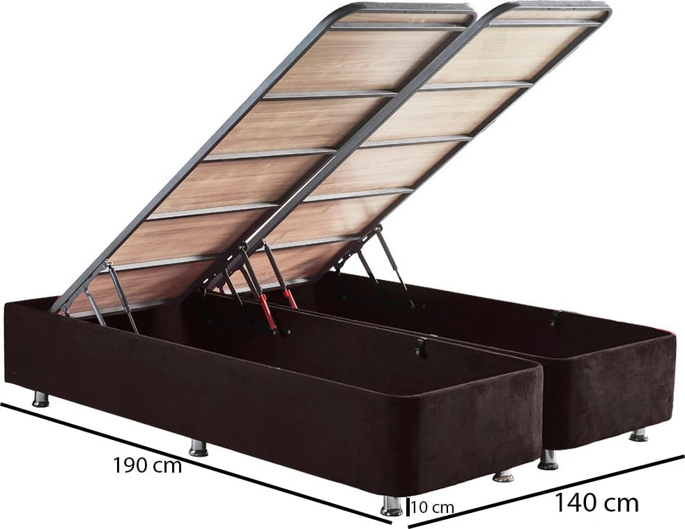 Bazë dhe shpinë krevati dopio Skye Decor, Ela Double, e zezë, 140x190cm