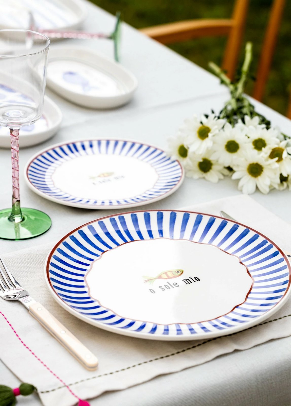 Set pjatash shërbimi (6 copë), Hermia, FSH0002, ngjyrë blu