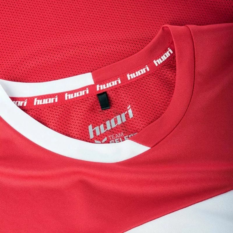 Fanellë futbolli për fëmijë Huari, e bardhë dhe e kuqe