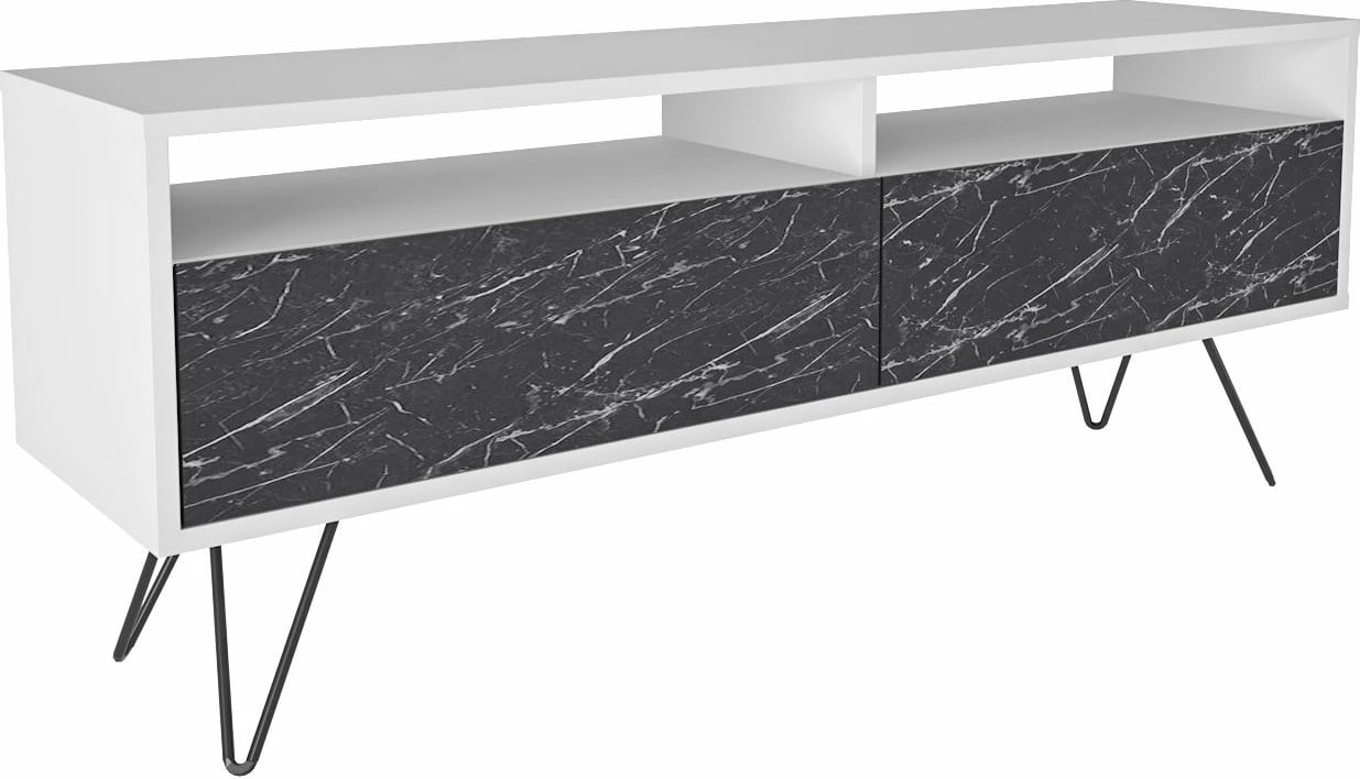 Komodë TV Skye Decor, e bardhë, e zezë