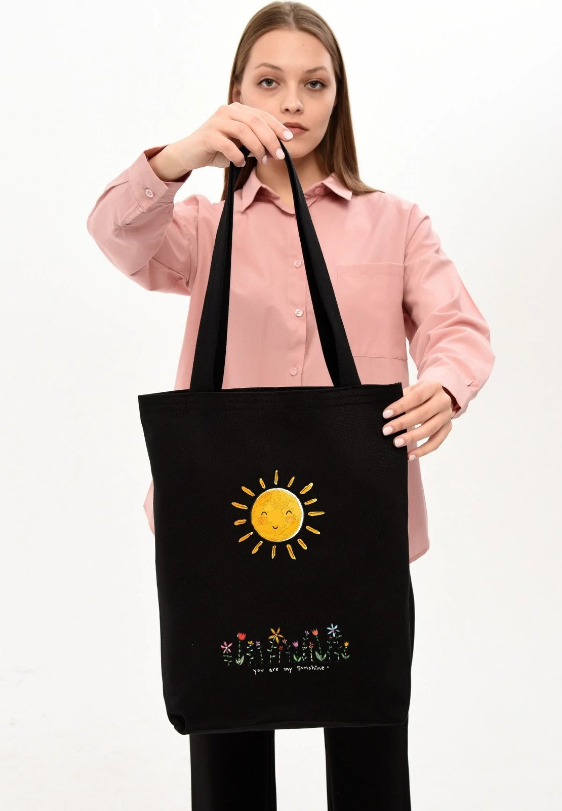 Çantë tote Zoozie Bags, e zezë, 35x40x8 cm, 1502