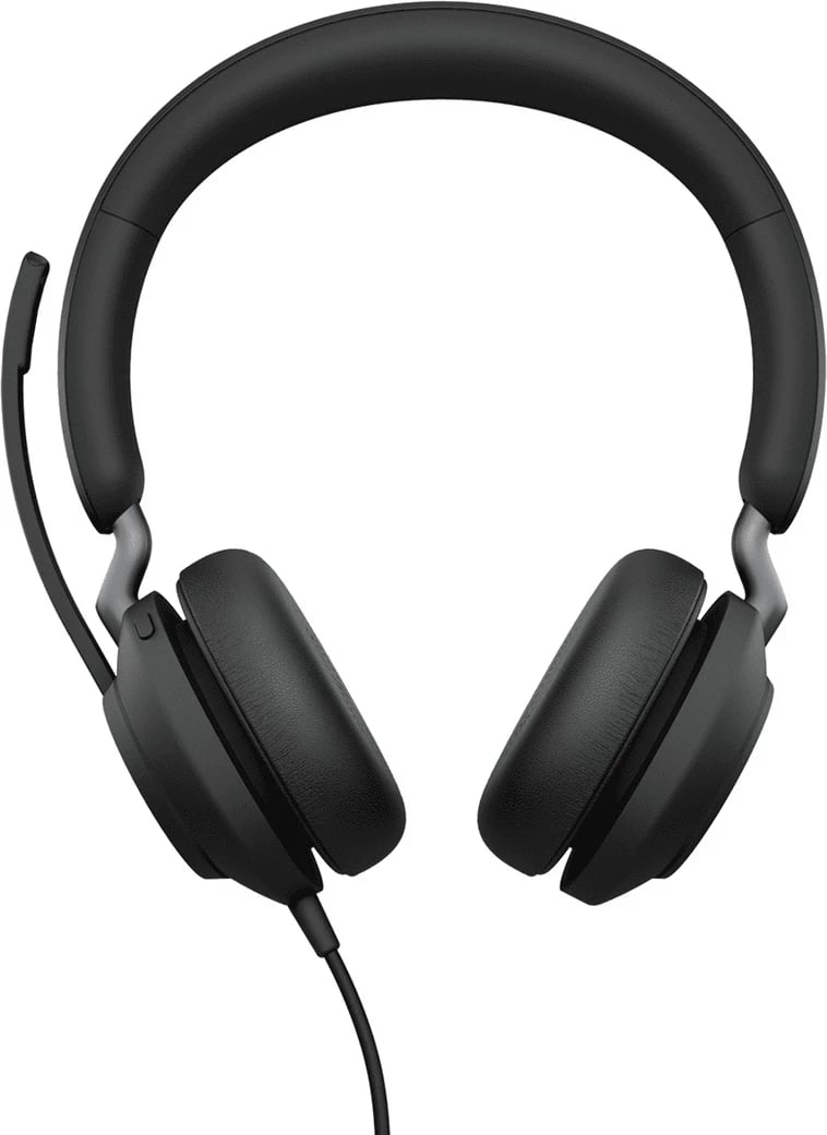 Kufje me mikrofon Jabra EV402S4 24189-999-899 me kabllo stereo, e zezë