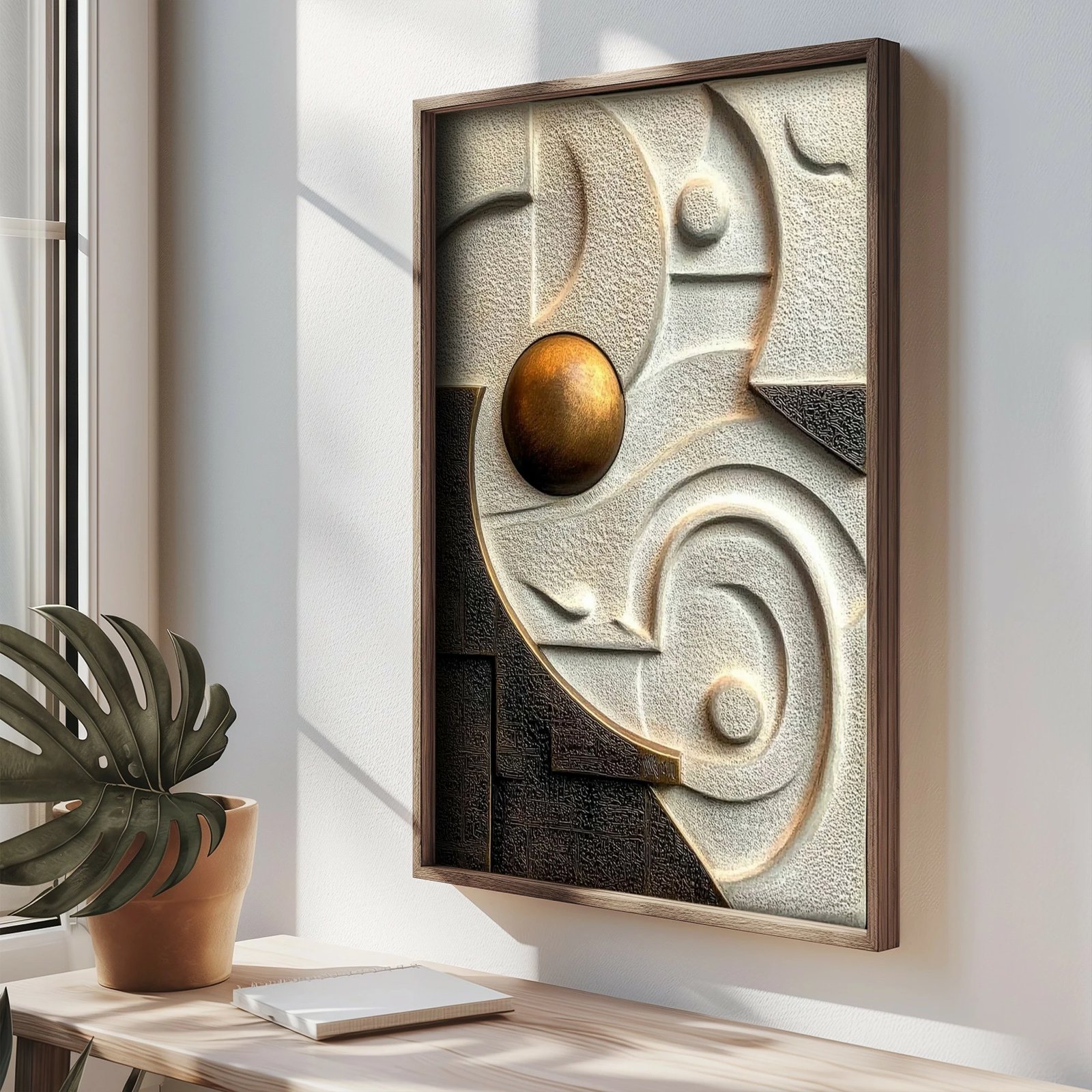 Pikturë dekorative me kornizë MDF, shumëngjyrëshe, TUN068-L