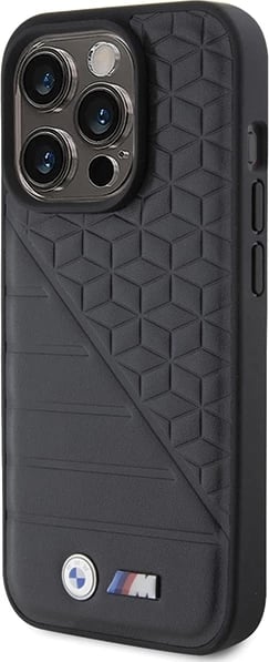 Mbështjellës BMW Bi Pattern për iPhone 15 Pro, i zi