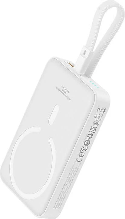 Powerbank Baseus Magnetic Mini 10000mAh, MagSafe, 20W, i bardhë