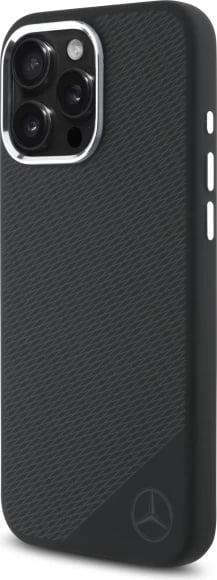 Mbështjellës Mercedes për iPhone 16 Pro Max, silikon, MagSafe, i zi