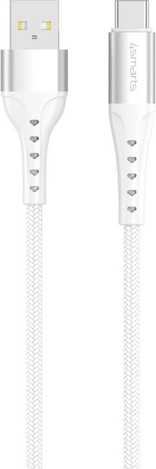Kabllo USB-A në USB-C 4smarts PrimeCord 1.5m 18W, bardhë Kabllo USB-A në USB-C 4smarts PrimeCord 1.5m 18W, bardhë