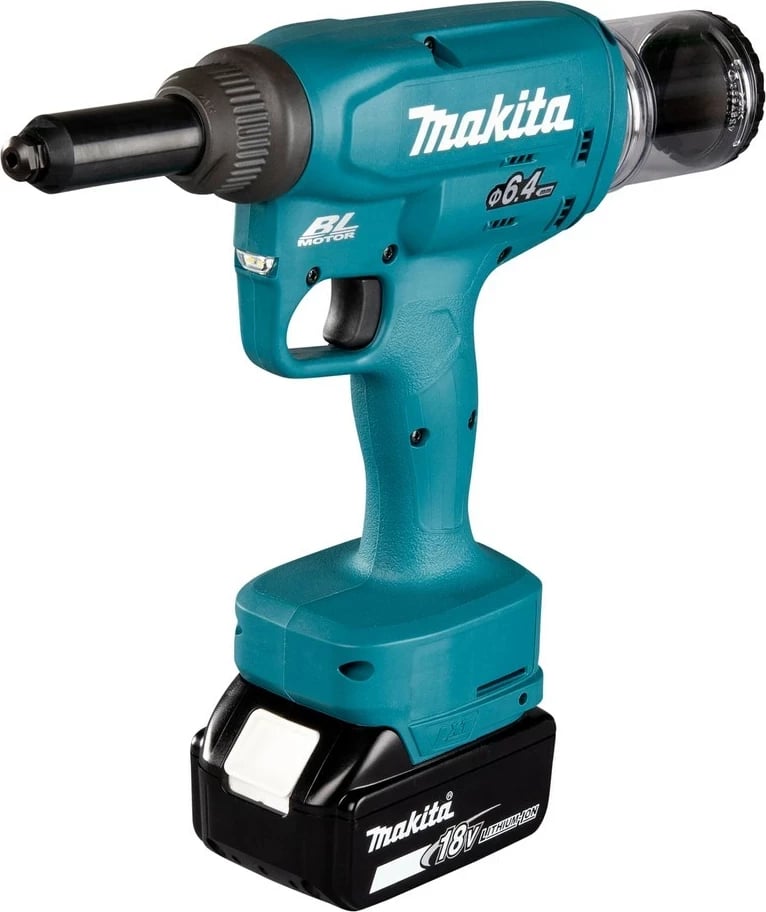 Riveter dore Makita DRV250RFJ, elektrik, 18V, Blu