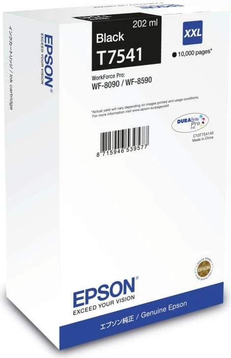 Kartrixh boje Epson T7541 200 ml XXL, e zezë