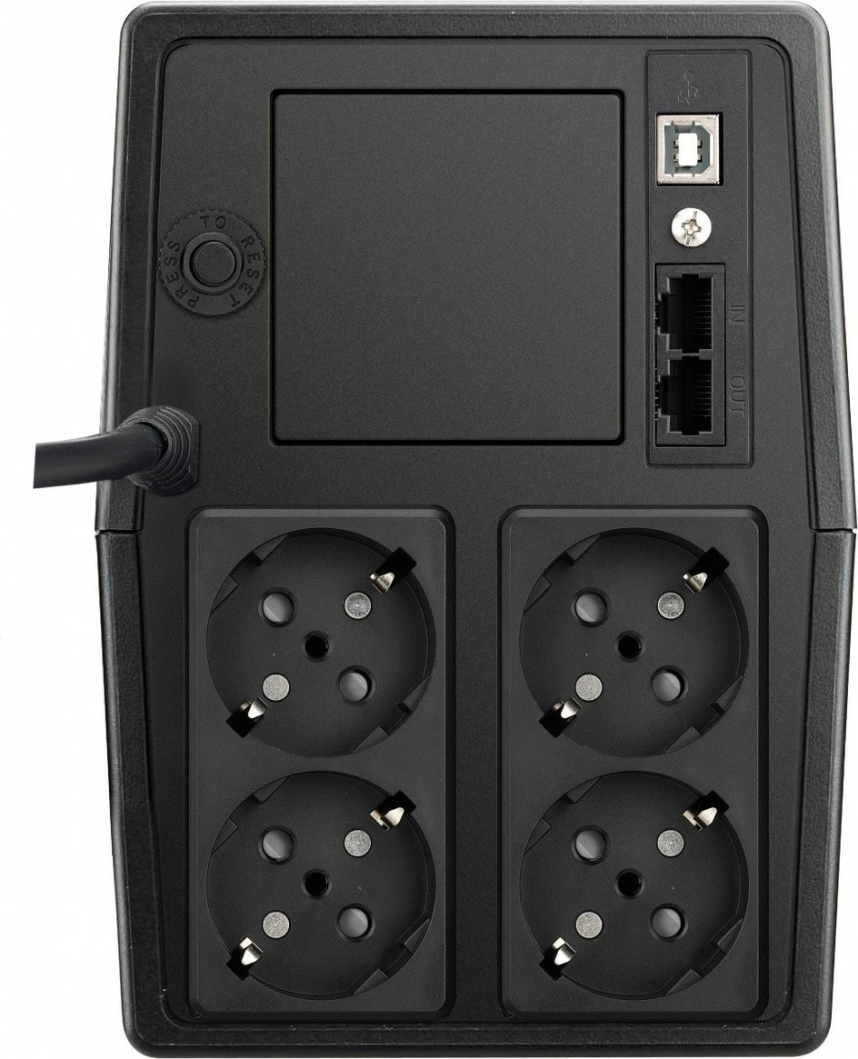 UPS line-interactive, PowerWalker VI 1000 SCL FR, 1000VA 600W, 4x Schuko/FR 230V, RJ11/45, USB, LCD, e zezë