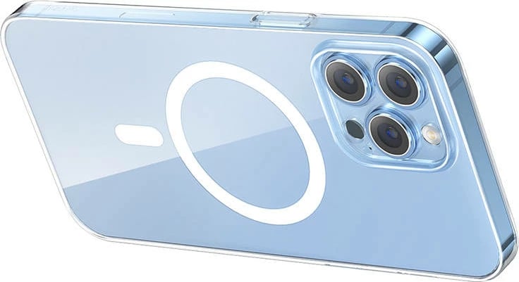 Mbështjellës Baseus Magnetic Crystal Clear për iPhone 13 Pro, transparent, me xham të fortë dhe set pastrimi
