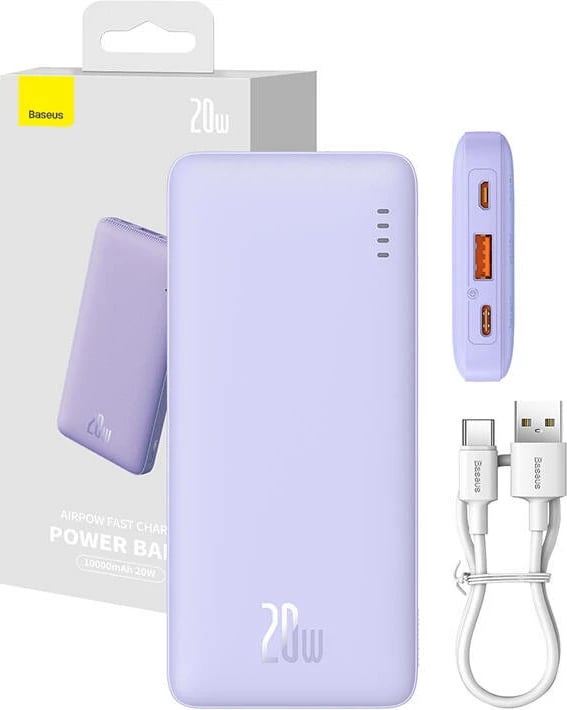 Powerbank Baseus Airpow 10000mAh 20W, vjollcë