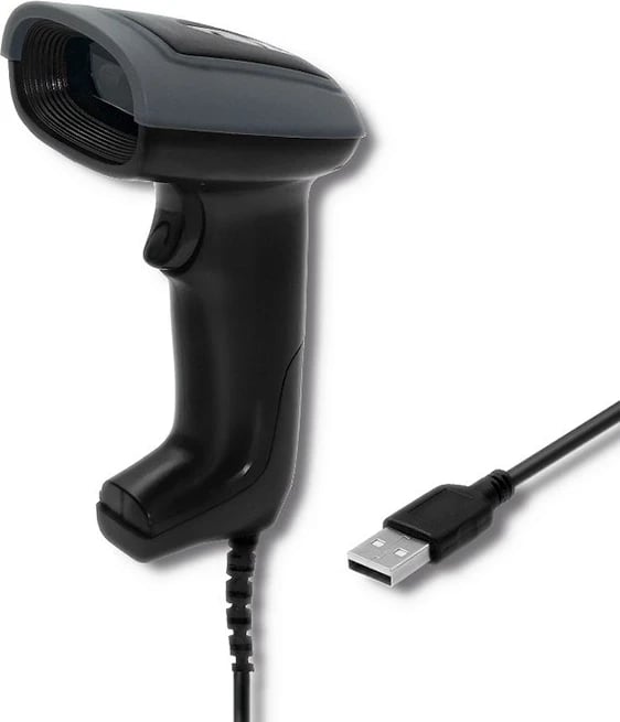 Skaner për barkode Qoltec 50863, 1D/2D, USB, i zi