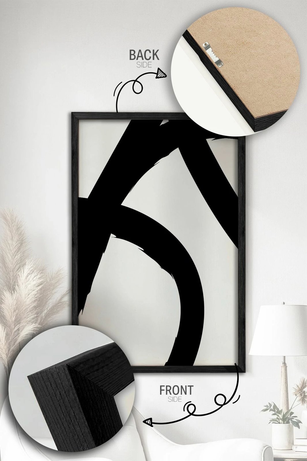 Pikturë dekorative me kornizë (3 copë), Wallity, Ersy3Syhcrv67