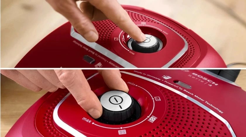 Fshesë me korrent me qese, Bosch BGB41RD3H, 600 W, 4 L, HEPA, rreze 11 m, e kuqe/zezë